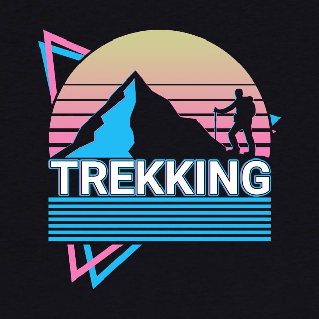 Trekking Trekker Trek Hiking Hiker Retro Gift by Alex21